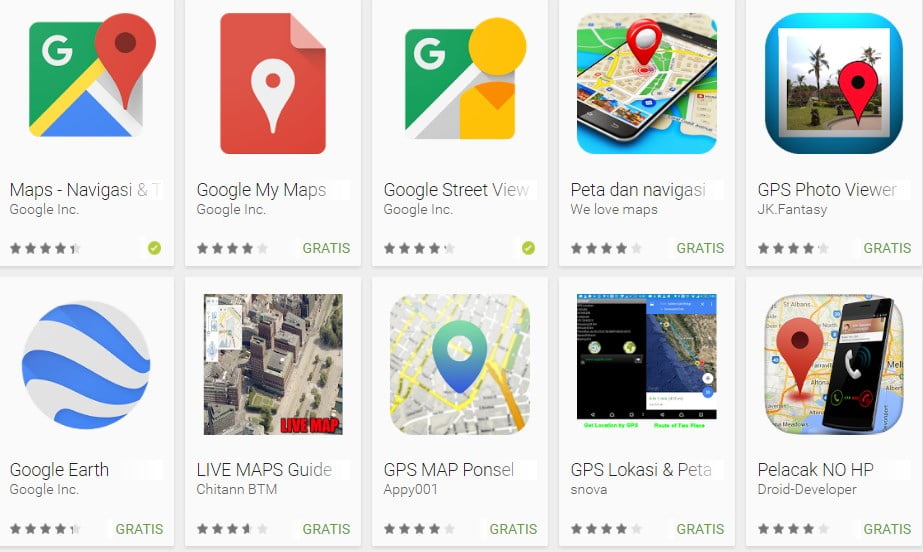 Aplikasi Google Maps