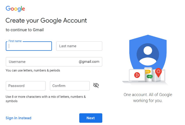 cara daftar akun google di laptop