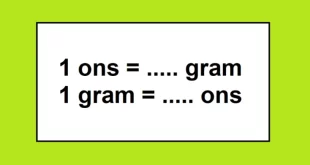 1 ons berapa gram 0