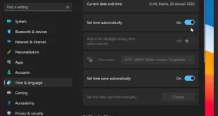 cara mengatur jam di laptop 0
