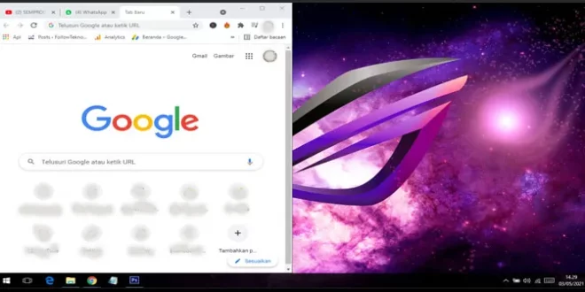 cara split screen laptop 0