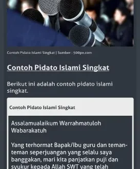 contoh pidato singkat 0