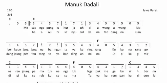 lirik lagu manuk dadali 0