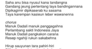 lirik manuk dadali 0