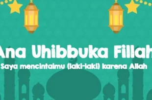ana uhibbuka fillah artinya 0