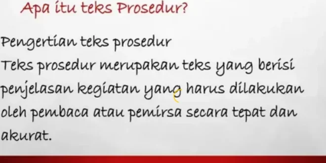 apa itu teks prosedur 0