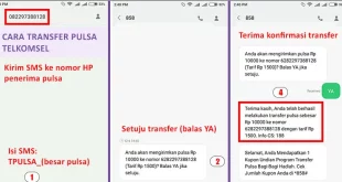 cara mengirim pulsa telkomsel 0