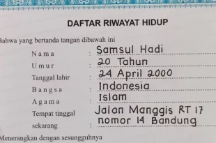 cara mengisi daftar riwayat hidup 0