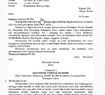 contoh proposal pengajuan dana 0