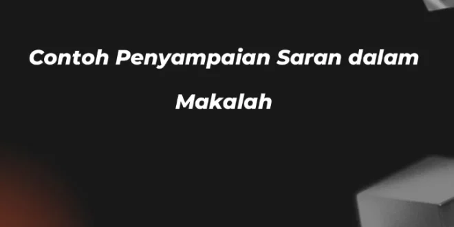 contoh saran dalam makalah 0