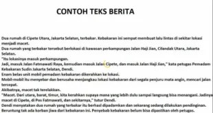 contoh teks berita singkat 0