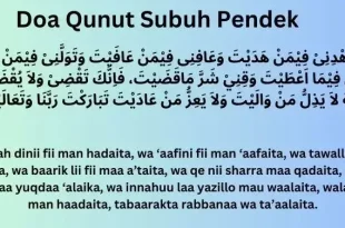 doa qunut subuh pendek 0