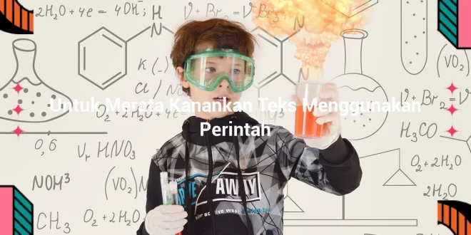 featured image untuk merata kanankan teks menggunakan perintah 0