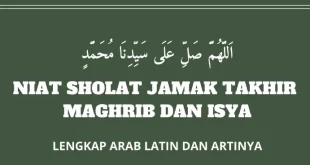 niat sholat jamak takhir maghrib dan isy 0