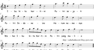 not lagu ibu kita kartini 0