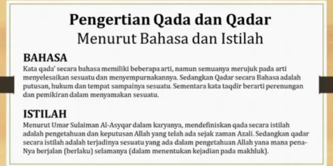pengertian qada dan qadar 0
