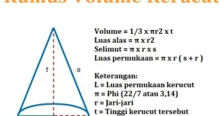 rumus luas permukaan kerucut 0