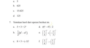 tuliskan sebagai bentuk perpangkatan dengan basis 5 0