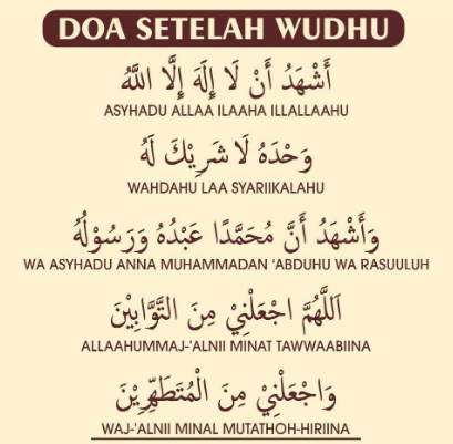 Doa Setelah Wudhu