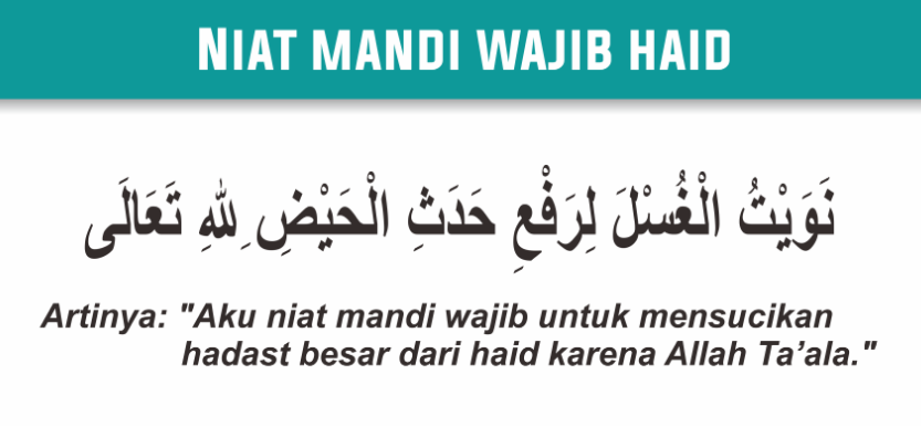 Niat Mandi Wajib Setelah Haid