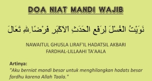 Niat Mandi Wajib Setelah Haid