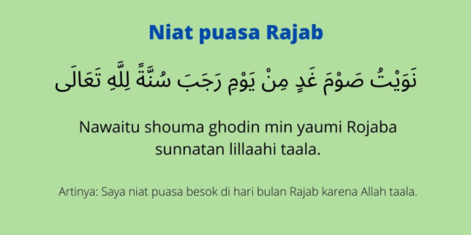 Niat Puasa Rajab