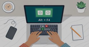 mematikan laptop tanpa mouse