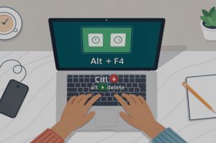 mematikan laptop tanpa mouse