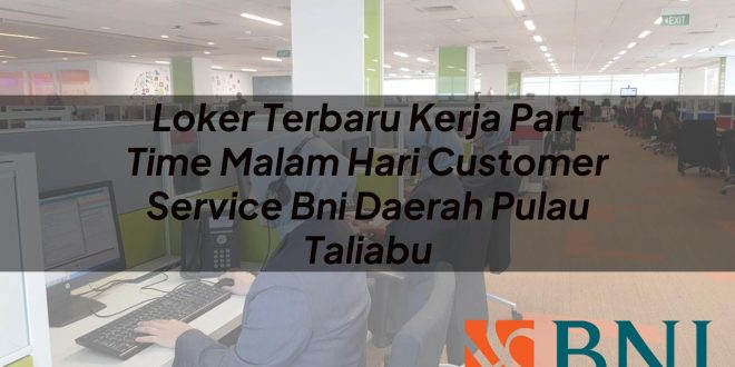 loker terbaru kerja part time malam hari customer service bni daerah pulau taliabu 1751131554