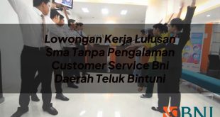lowongan kerja lulusan sma tanpa pengalaman customer service bni daerah teluk bintuni 1751094718