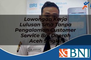 lowongan kerja lulusan sma tanpa pengalaman customer service bni daerah aceh singkil 1753623674
